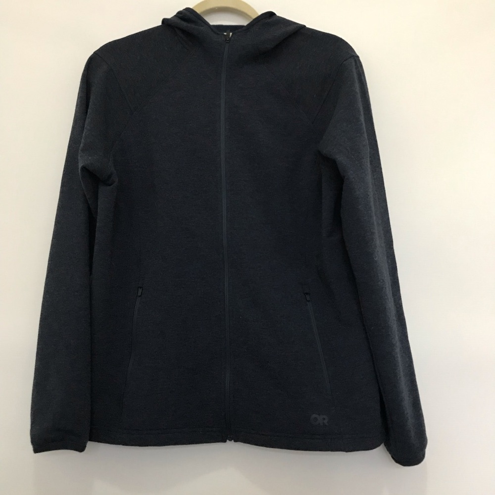 Outdoor Research Women's Charcoal Full-Zip Hooded Fleece Jacket Size M